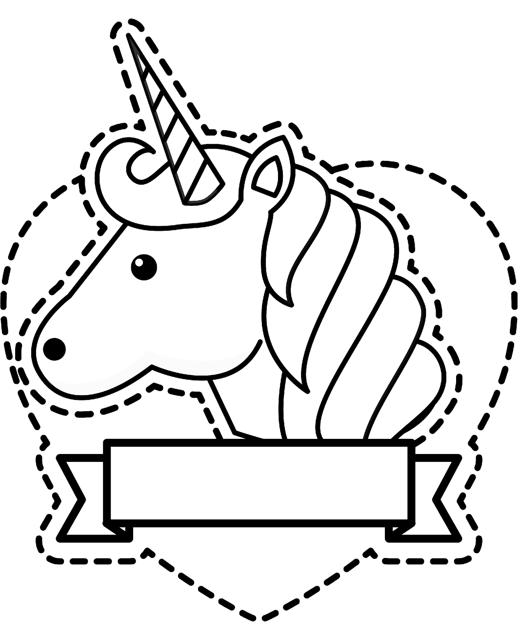 unicorno con pagina da colorare isolata stella per bambini 8209028