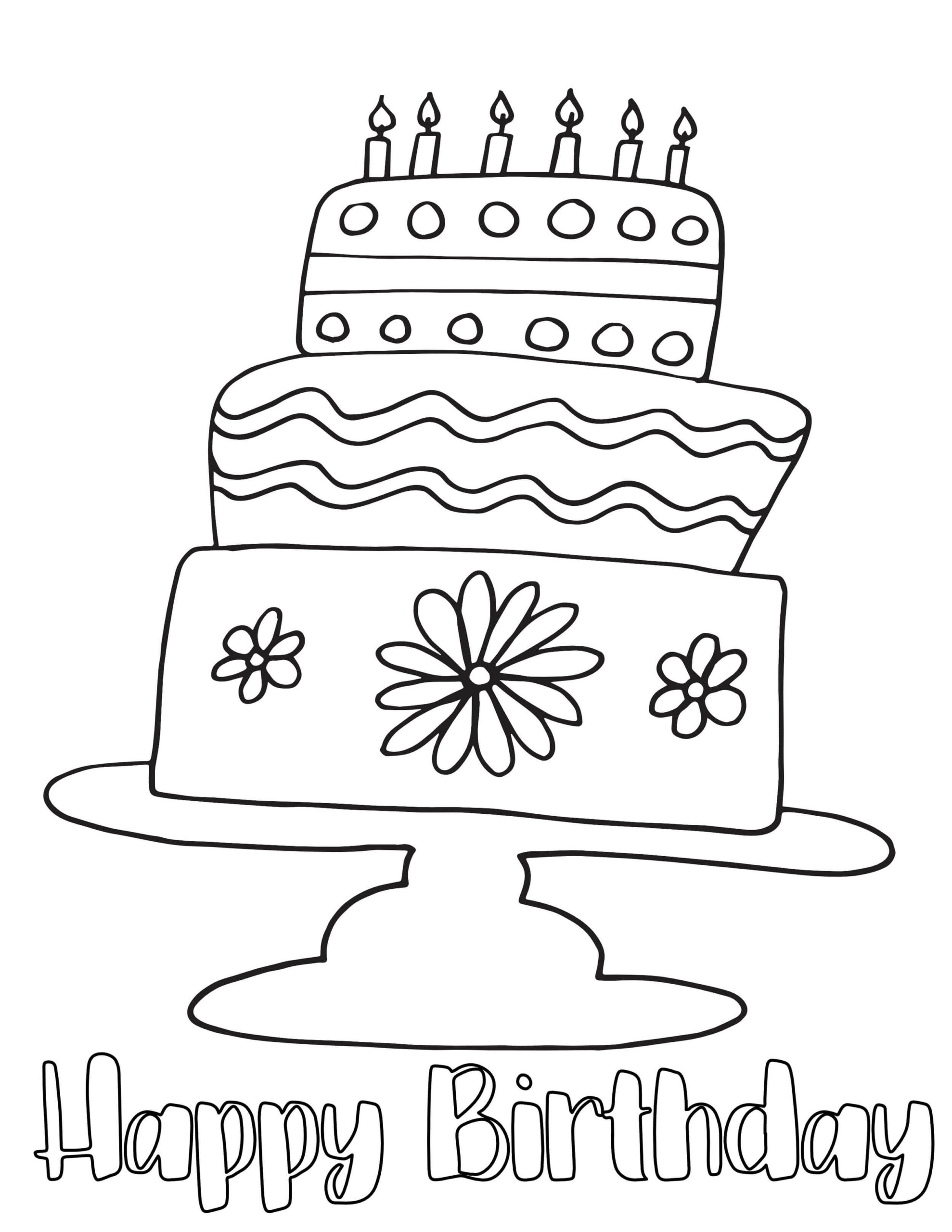 Cupcake in buon Compleanno da colorare. Scarica, stampa o colora subito  online!