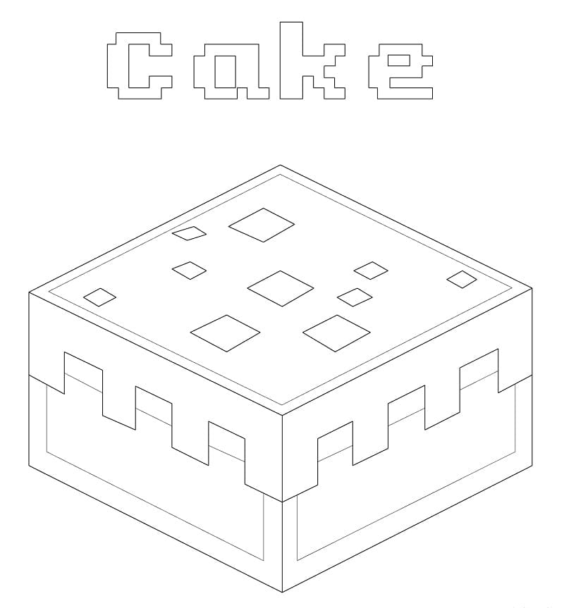Torta Di Minecraft Da Colorare Scarica Stampa O Colora Subito Online 9045